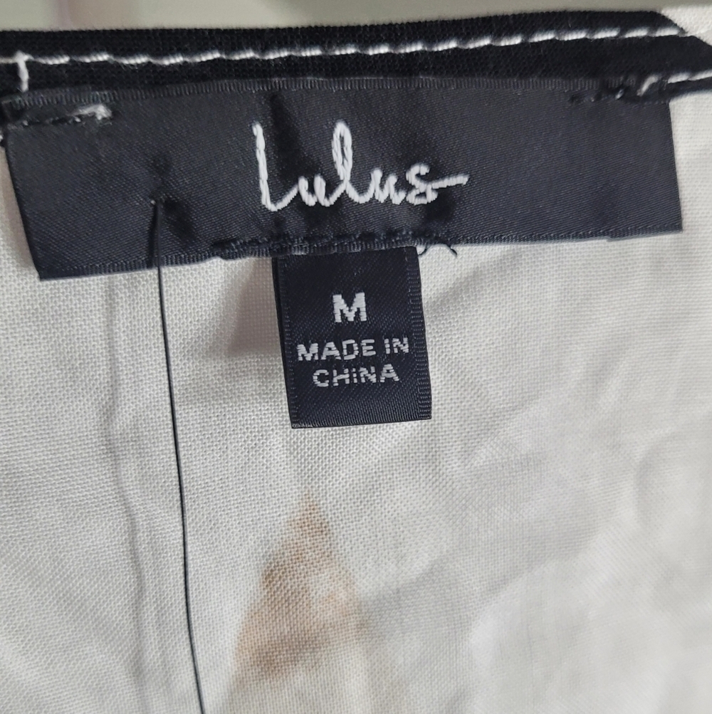 Lulus Tropical Print Tie Crop Top Medium - Picture 3 of 5